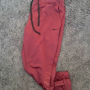 Men Size 2XL Nike burgundy sweatpants joggers Therma-Fit